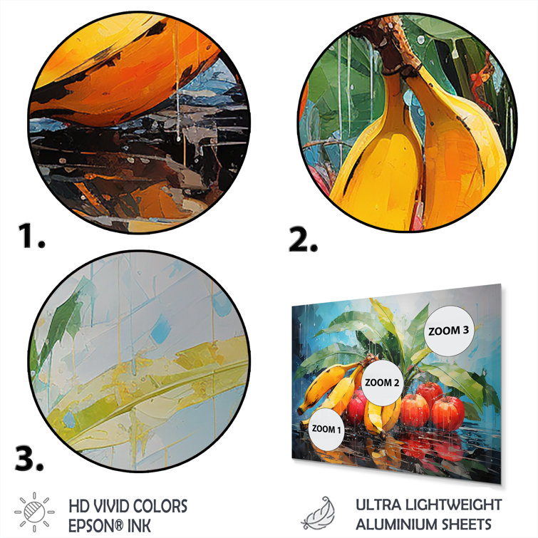 Winston Porter Vibrant Fruit Harvest III Fruits Metal Wall Decor Set